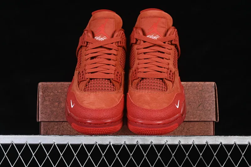 All categories Air Jordan Jordan series basketball shoes Air Jordan 4 LJR version Nigel Sylvester x Air Jordan 4 OG "Brick By Brick" AJ4 Joe 4 red brick suede HF4340-800